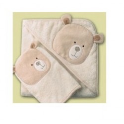 Natures Purest Hug me bear cuddle robe and wash mitt