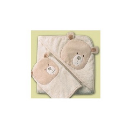 Natures Purest Hug me bear cuddle robe and wash mitt