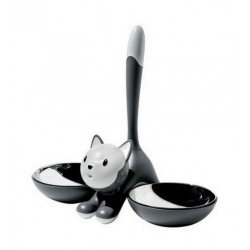 Alessi - Miriam Mirri - "Tigrito" Grey Cat Bowl