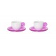 Guzzini Set of 2 Gocce Espresso Cups with Saucers