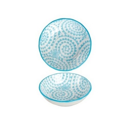 JAPANESE DIPPING BOWL BLUE SWIRLS