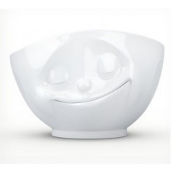 Tassen Bowl, happy, white 500ml