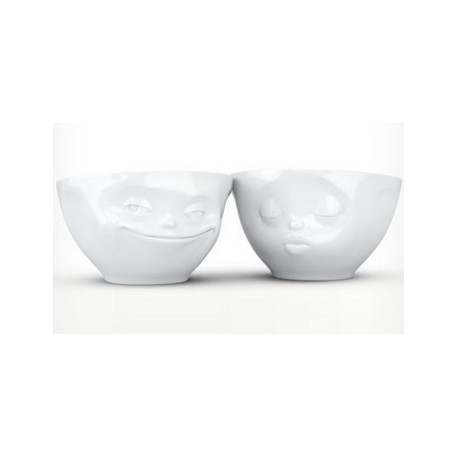 Tassen Medium bowls Set No.1 - grinning & kissing set of 2 