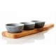 SPARQ Home Condiment Trio - Cedar Paddle