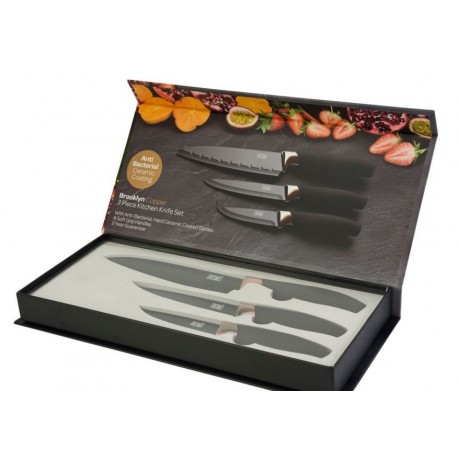 Brooklyn Copper 3 Piece Kitchen Knife Set