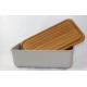 BREAD BIN & bamboo cutting board with lid Stone grey 