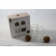 Oval oak salt/-pepper set by Saga Form