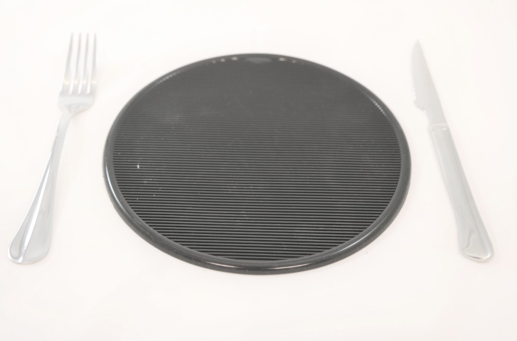 Round Black Rubber Placemats