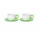 GUZZINI SET OF 2 CAPPUCCINO CUP AND SAUCER
